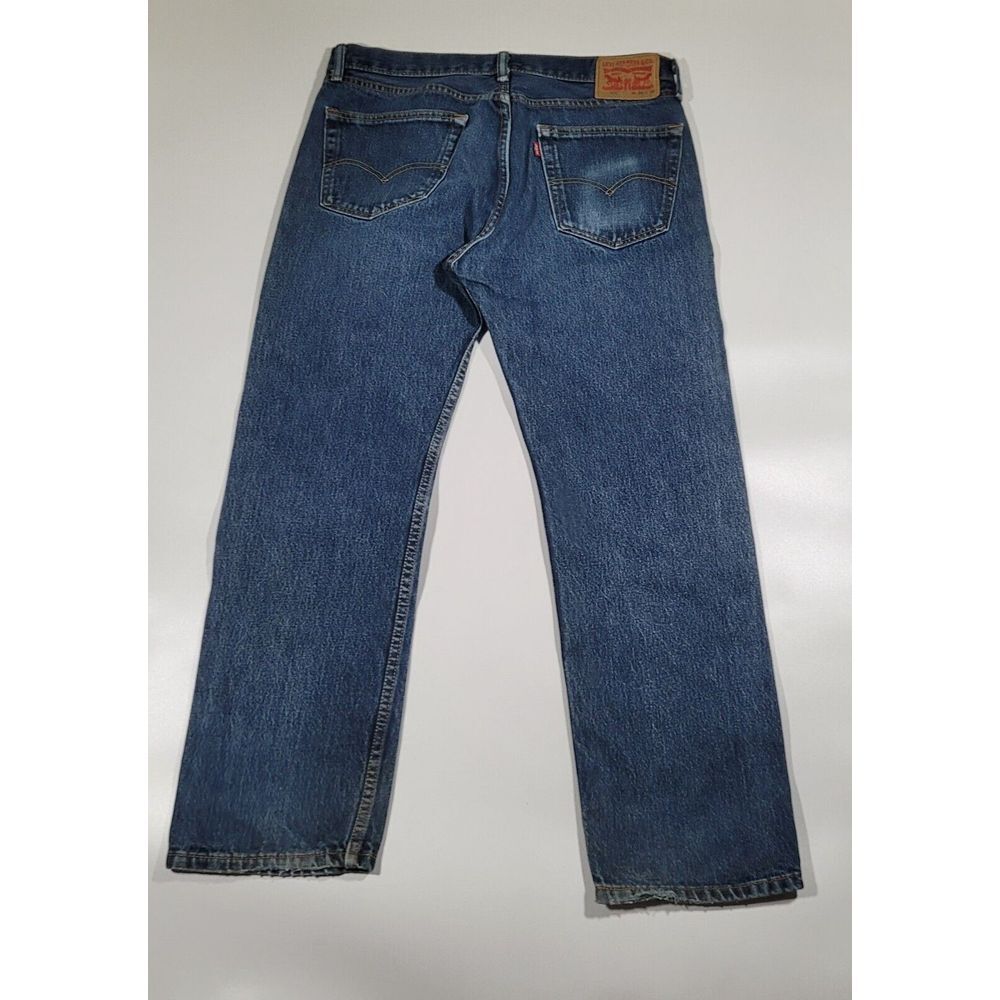 Levis 505 Jeans Men's 34x30 Regular Fit Straight Medium Wash Stretch